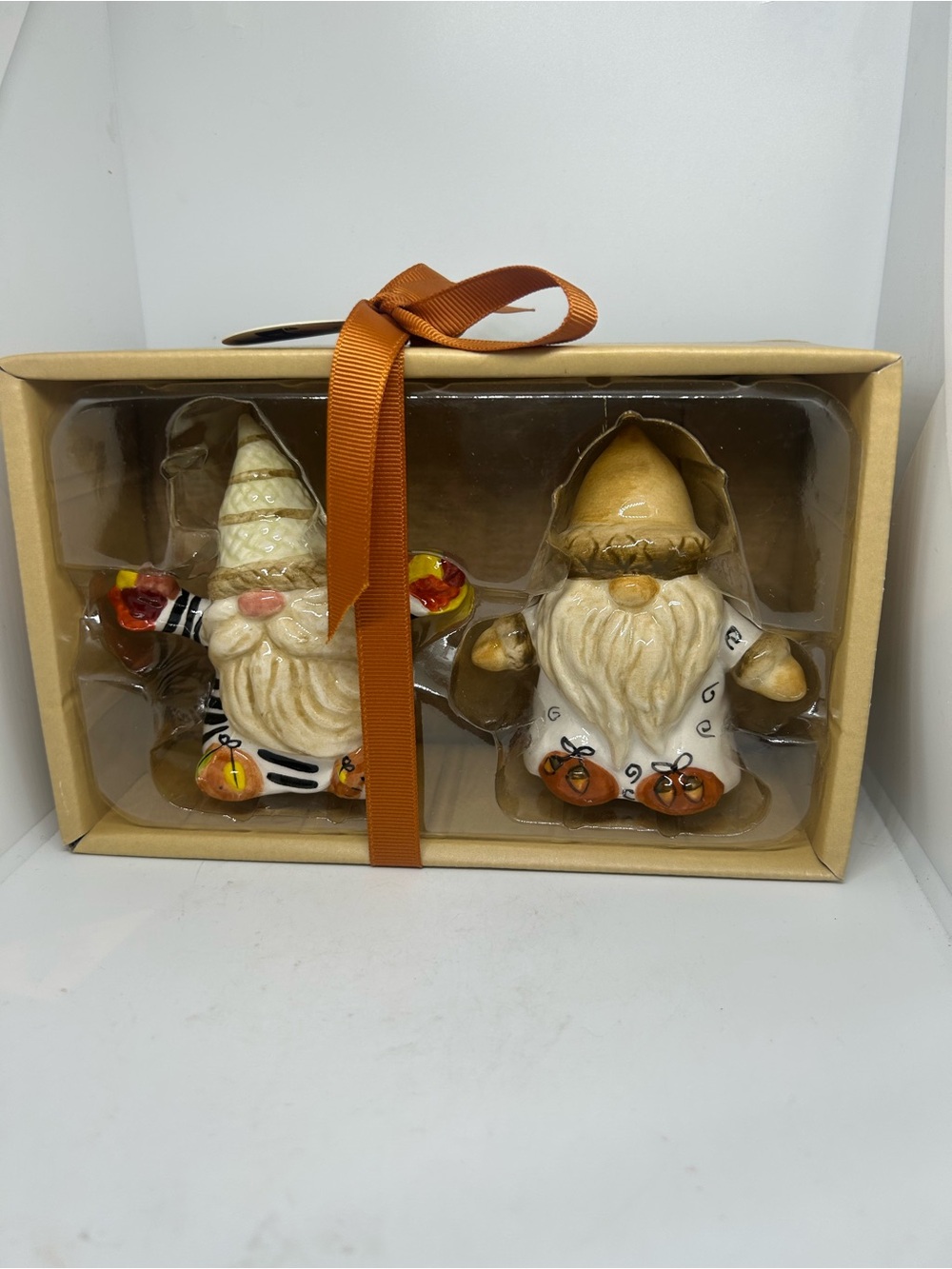 Blue Sky Cream & Gold Harvest Gnome Set